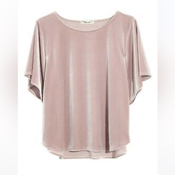 Madewell Tops - Madewell NWT Velvet Butterfly Blouse Top Pink Medium
